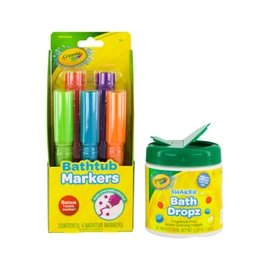 Crayola Bathtub Markers and Crayola Color Bath Drops, 60 tablets - Bring Creative Fun to Bath Time - Non-toxic
