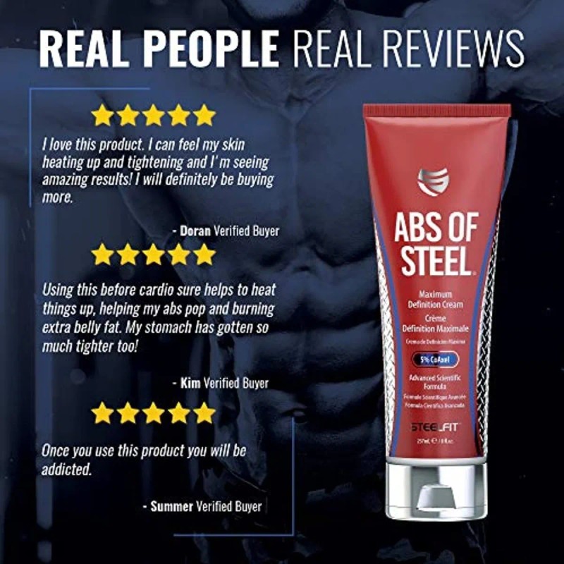 Abs Steel Protan 8oz Crema Fit Abdomen Musculo Definicion