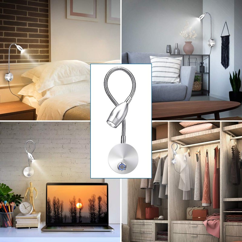 LED Reading Lamp Gooseneck Lamp Bed Lamp Reading Light with