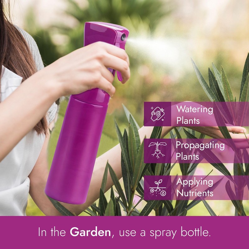 VIGOR PATH Continuous Mist Purple Spray Bottle 300ml Fine Mist