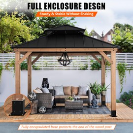 2PS Post Anchor Base,Concrete Wood Fence Post Base for 4" x 4"(Actual:3.5" x 3.5") Lumber,Pergola Post Holder for Deck Post,Fence Post,Porchs Post W/Hardware (1Pack)……