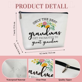 Makeup Bag Great Grandma Gifts from Granddaughter Grandson, Mother's Day Gifts for Women Great Grandma Grandmother Nana Gigi Mimi Gift from Grandkids Cosmetic Zipper Pouch Travel Toiletry Bag -A13