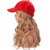 IEBIYO Hat Wig Blonde Baseball Cap with Wavy Hair for
