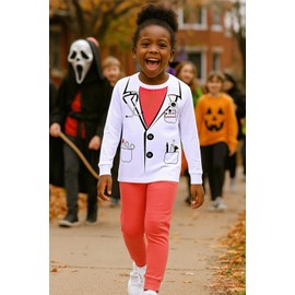 A&J DESIGN Doctor Pajamas for Girl Doctors Costume Kids Dr Outfit Toddler Boys Career Shirt Pjs Gift 10 Years