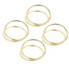 12pcs Spiral Napkin Rings Matte Gold Electroplating Prevent Fading Table