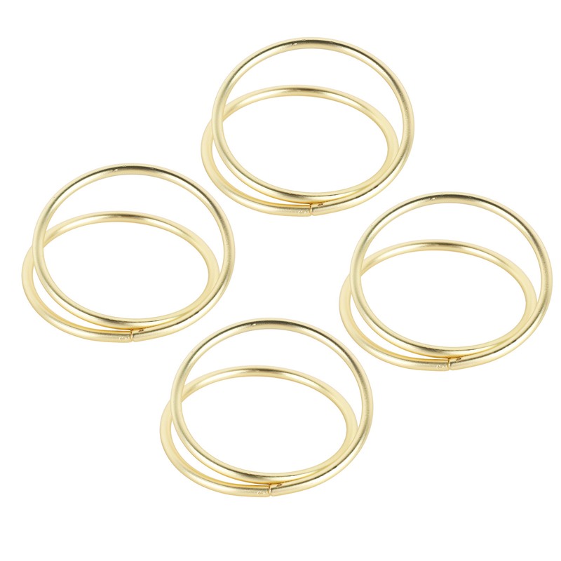 12pcs Spiral Napkin Rings Matte Gold Electroplating Prevent Fading Table