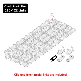 Celox Black Drive Chain for Honda VT750Dc Shadow Spirit 750 2001-2007