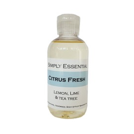Simply Essential Citrus Fresh Massage Oil with Lemon, Lime & Tea Tree 100ml Refreshing & Uplifting