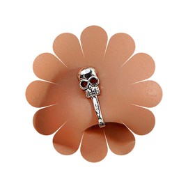 Inateannal Skull Nose Ring Skull Nose Ring Clip On Golden U Shaped Nose Ring for Clip On Skull Non-Penetrating Nose Cuff Ring Flexible Nose Ring Jewellery, Stainless Steel