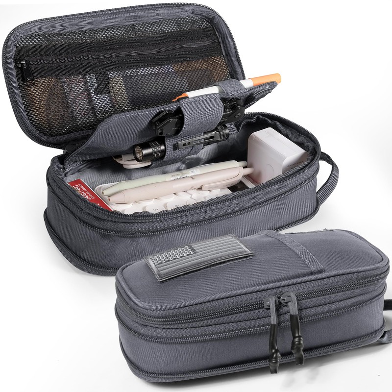 OneTigris Pencil Case, Large Capacity, Pencil Case, YKK Zipper, Simple,