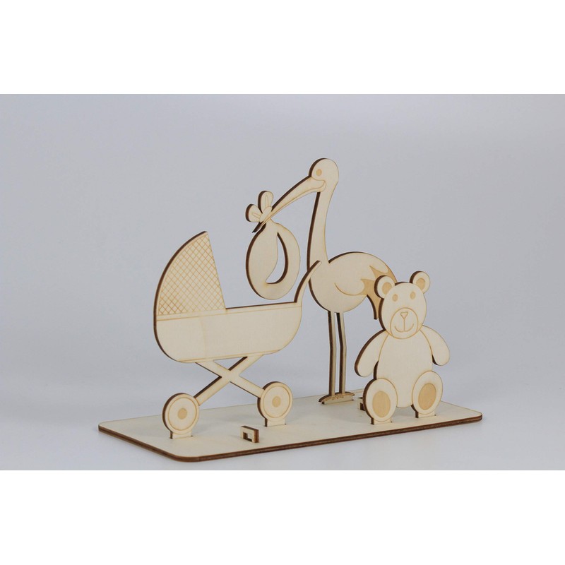 Money gift, birth, baby, child, pram, teddy bear,