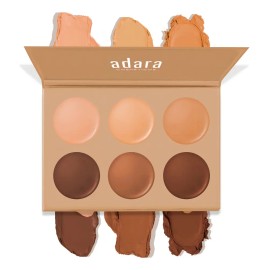 Paleta de Contornos en Crema Adara Paris Creamy Contour Palette 6 Tonos