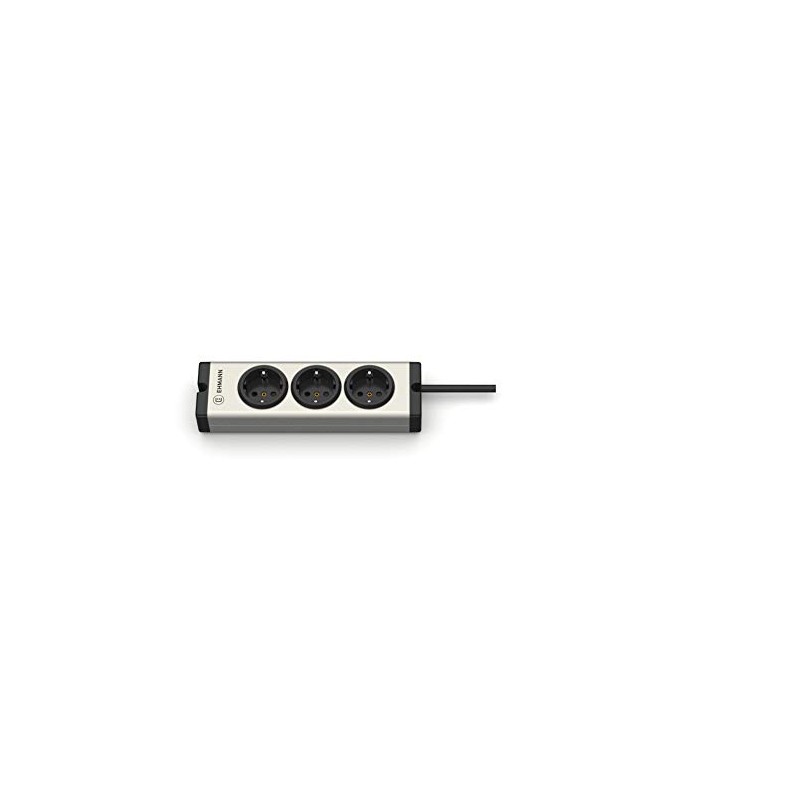 EHMANN 0600x00032033 Aluminium Power Strip Universal 3-Way 3 m Cable