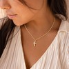 Turandoss Gold Cross Necklace for Women, Dainty 14K Gold Plated