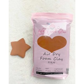Glittz And Glue Air Dry Foam Firm Clay (Burnt Umber)