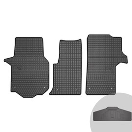 FROGUM EL Toro Rubber Mats All Year Round Set of Car Floor Mats for MAN TGE from 2017, for Volkswagen Crafter II from 2017 | Durable Rubber Material | 1.5 cm Protective Edge