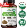 Zazzee USDA Organic Celery Seed 20:1 Extract, 6000 mg Strength,