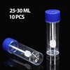 10pcs 25-30ml Stool Specimen Cup Stool Container with Spoon Lid,