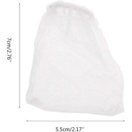 4Pcs White Fish for Tank Gravels Cleaner Replacement Filter Bags Aquarium Socks Mesh Aquarium Heater Light Thermometers Gravel Sand Decorations Filter Accessories Aquarium Pumps and Filters