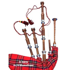 McWilliams BAGPIPES, PROFESSIONAL SCOTTISH HIGHLAND BAGPIPE FNS MOUNTS RS TARTAN EDITION