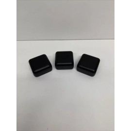 KC JEWELRY SUPPLY Necklace Gift Box Faux Black Leather Velvet Flocked Jewelry Lot of 3  2.25”x2.25