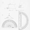 eBoot Plastic Protractor Protractor 180 Degrees, 4 Inch and 6