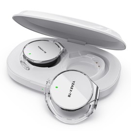 On Ear Headphones Bluetooth 5.4, Open Ear Headphones Wireless Bluetooth Noise Cancellation, Water Drop-Shaped Clip On Sport Headset Bluetooth with 4 Microphones, Comfort Fit Ear Hooks, White