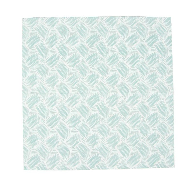 Caspari Basketry Mist Paper Linen Cocktail Napkins - 15 Per