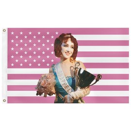 JUXIVIUM PinkAmerican Flag 3X5FT with 2 Brass Grommets 100D Polyester Pink Tapestry For College Dorm