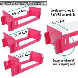 The Beadsmith LoomEEZ Japanese Beaded Loom Kit - Includes Adjustable Loom, Miyuki Glass Beads, Thread & Needle, Chain Thread, Necklaces, Belts and More