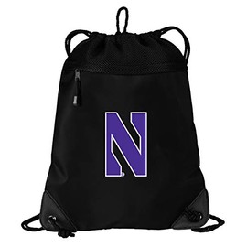 NU Wildcats Drawstring Bag Northwestern Cinch Pack Backpack UNIQUE MESH & MICROFIBER