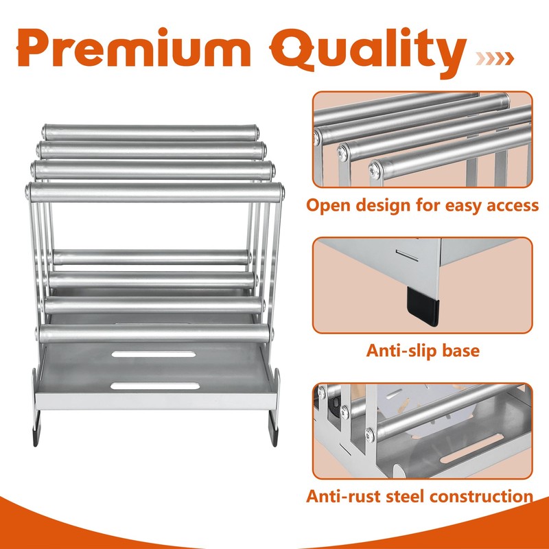 koretech Pizza Peel Rack, Stainless Steel 4 Avaliable Slots for
