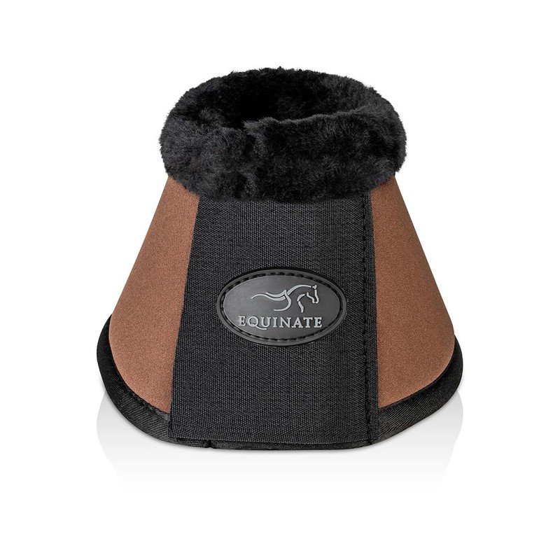 Equinate Furlyn Bell Boots with Synthetic Lambskin, M, Brown, Robust