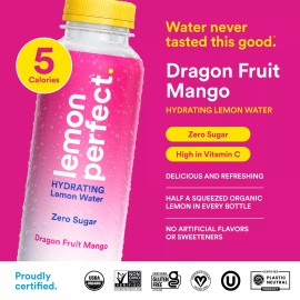 Lemon Perfect Lemon Water Dragon Fruit Mango 15.2 fl oz (Pack Of 12)