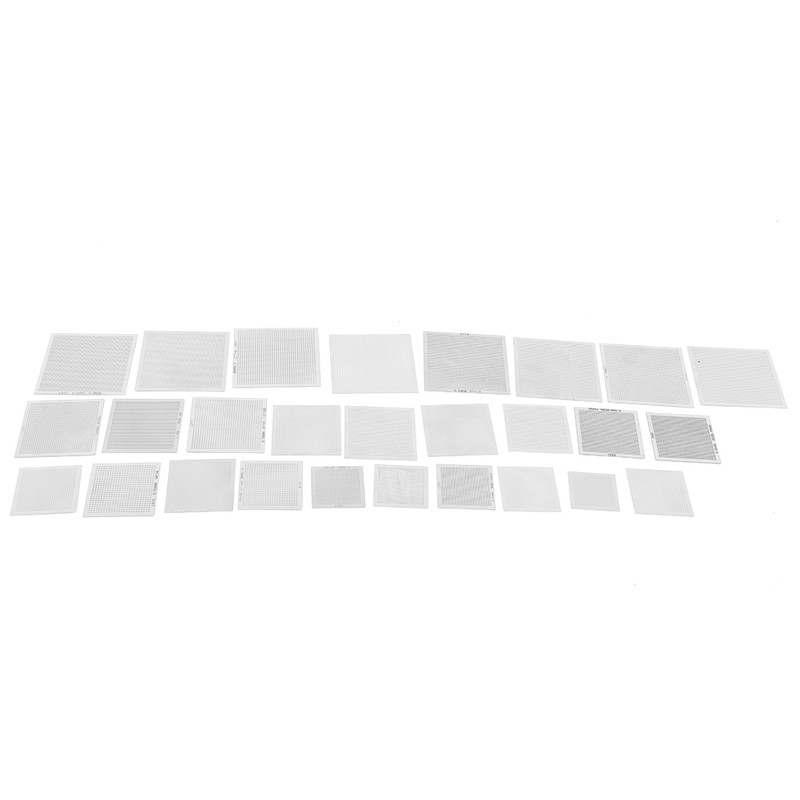27Pcs/Set For BGA Universal Stencils Reballing Reball Rework Net Heated