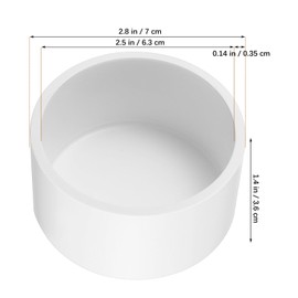 jojofuny2.5 Inch PVC Pipe End Cap Plug PVC Cap, 4pcs PVC Fitting Connector Cap for Home Industrial Use(Inner Diameter 63mm)