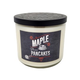 Maple Pecan Pancakes Candle ~ Glass 3 Wick Jar ~ Maple Butter Pecan Pancake Goodness! ~ All Natural Premium Soy Candle by S&M Candle Factory (Large 3 Wick)