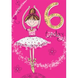 Piccadilly Greetings Traditional Juvenile Birthday Card Age 6 F - 7 x 5 inches