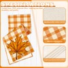 Fall Table Runner Maple Leaves Buffalo Plaid Autumn Thanksgiving Table