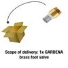 Gardena 07221-20 33.3 mm G 1-Thread Brass-Foot Valve - Silver/Gold