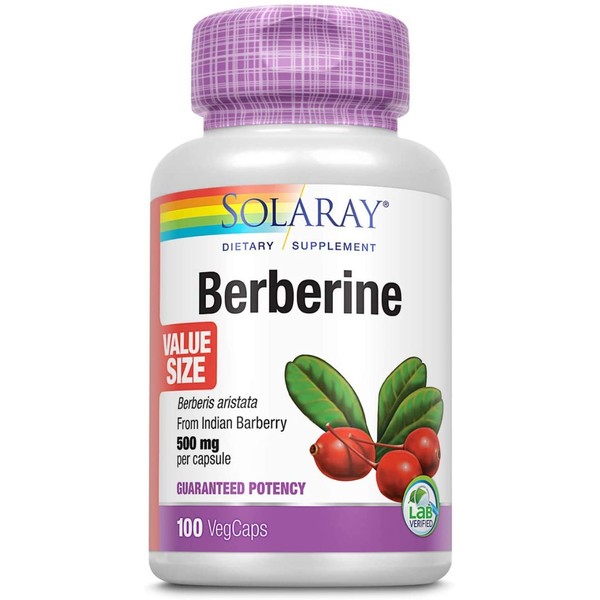 Solaray Berberine Guaranteed Potency | 500 mg | 100 CT