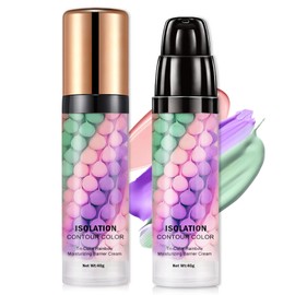 AWCCXMYM 3 In 1 Color Correcting Primer Face Makeup Primer Concealer Natural Brightening Moisturizing Oil Control Isolation Cream Color Corrector for Undereye Dark Circles Redness Wrinkles Fine Lines