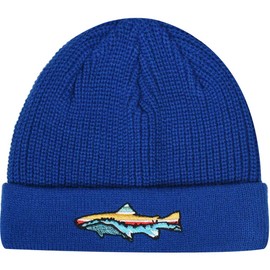 EDTREK Ultra Warm and Soft Beanie - The Great Outdoors - Outstanding Embroidery and Craftsmanship (Blue - Retro Fish), One Size