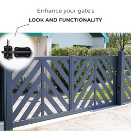 Heavy Duty Self Locking Gate Latch for Wooden Fence with Cable Pull - Automatic Gate Latch Kit for Garden, Metal & Vinyl Gates - Gravity Security Latch with Cable Pull Gate Opener