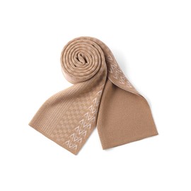 WANYING Autumn Winter Men's Scarf 6% Wool Knitted Scarf Wool Scarf Fashion Scarf for Urban Men Gentleman - Khaki & Beige, J10 Khaki & Beige