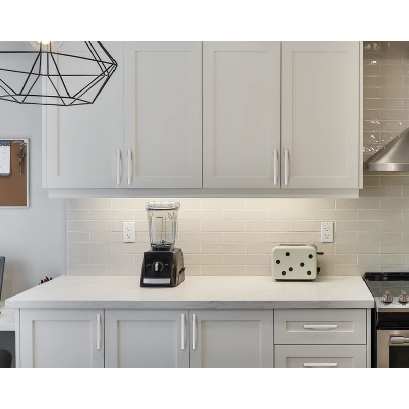 Asidrama 6 Pack 7.5 Inch(192mm) Brushed Satin Nickel Kitchen Cabinet