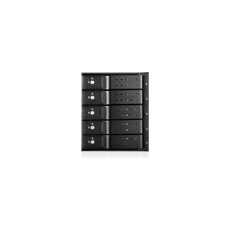 ISTAR BPN-DE350HD-BLACK Trayless 3X 5.25 to 5X 3.5 12Gb/s HDD