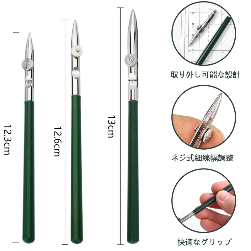 Art Ruled Pens [3 Pieces] Masking Liquid Pens, Adjustable Art