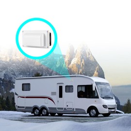 Riloer Exhaust Fan, 25W Ventilation Extractor with Anti-Backflow Check Valve Chain Switch, Window Wall Mount Vent Fans for Camper (White)