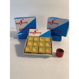 High Skore 72 Pieces GOLD BILLIARD CHALK ,Pool Cue Q Stick. Free Scuffer & Table Spots